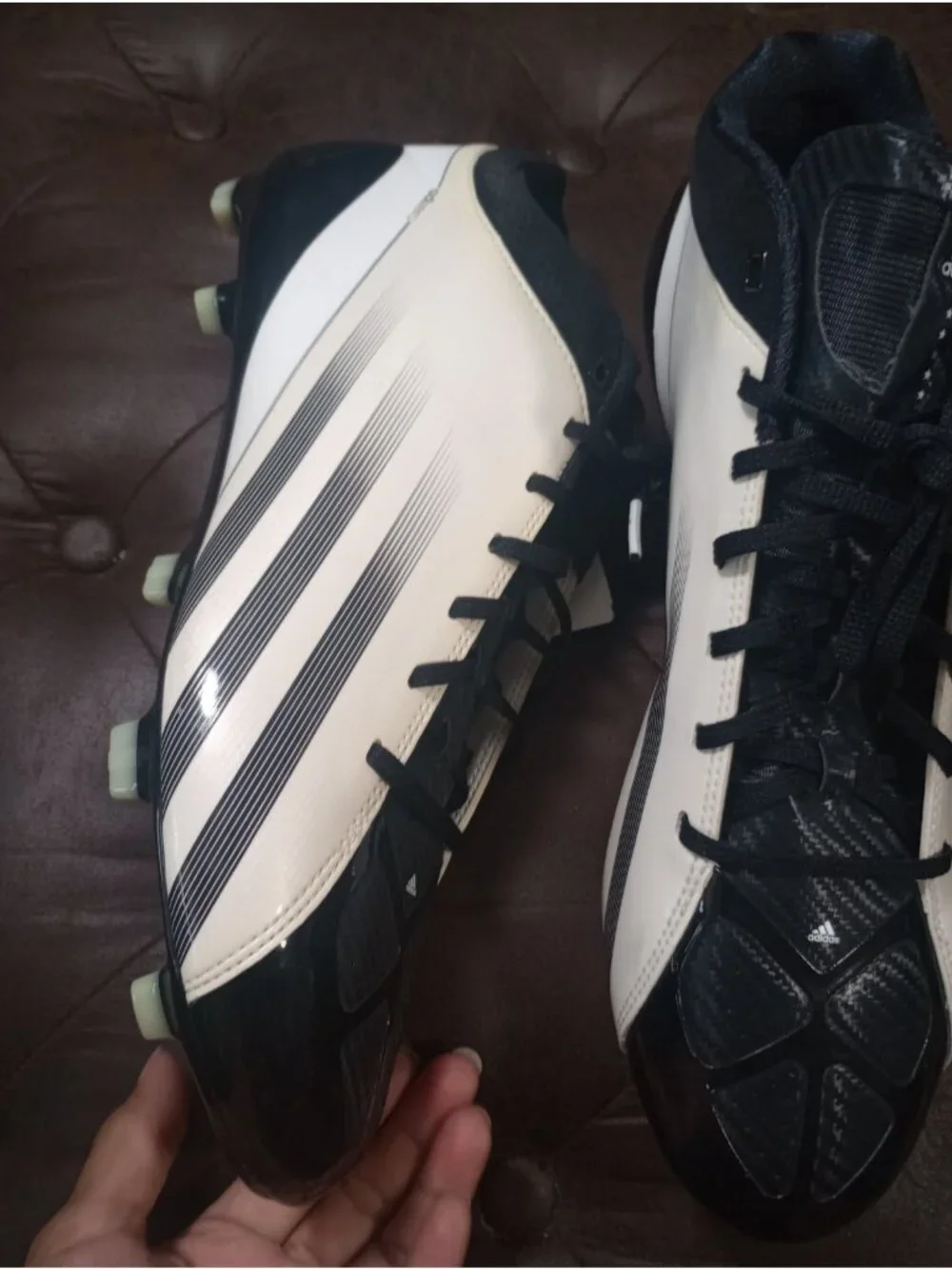 New Black Adidas Adizero 5-Star Soccer/Football Cleats Mens Size 15
